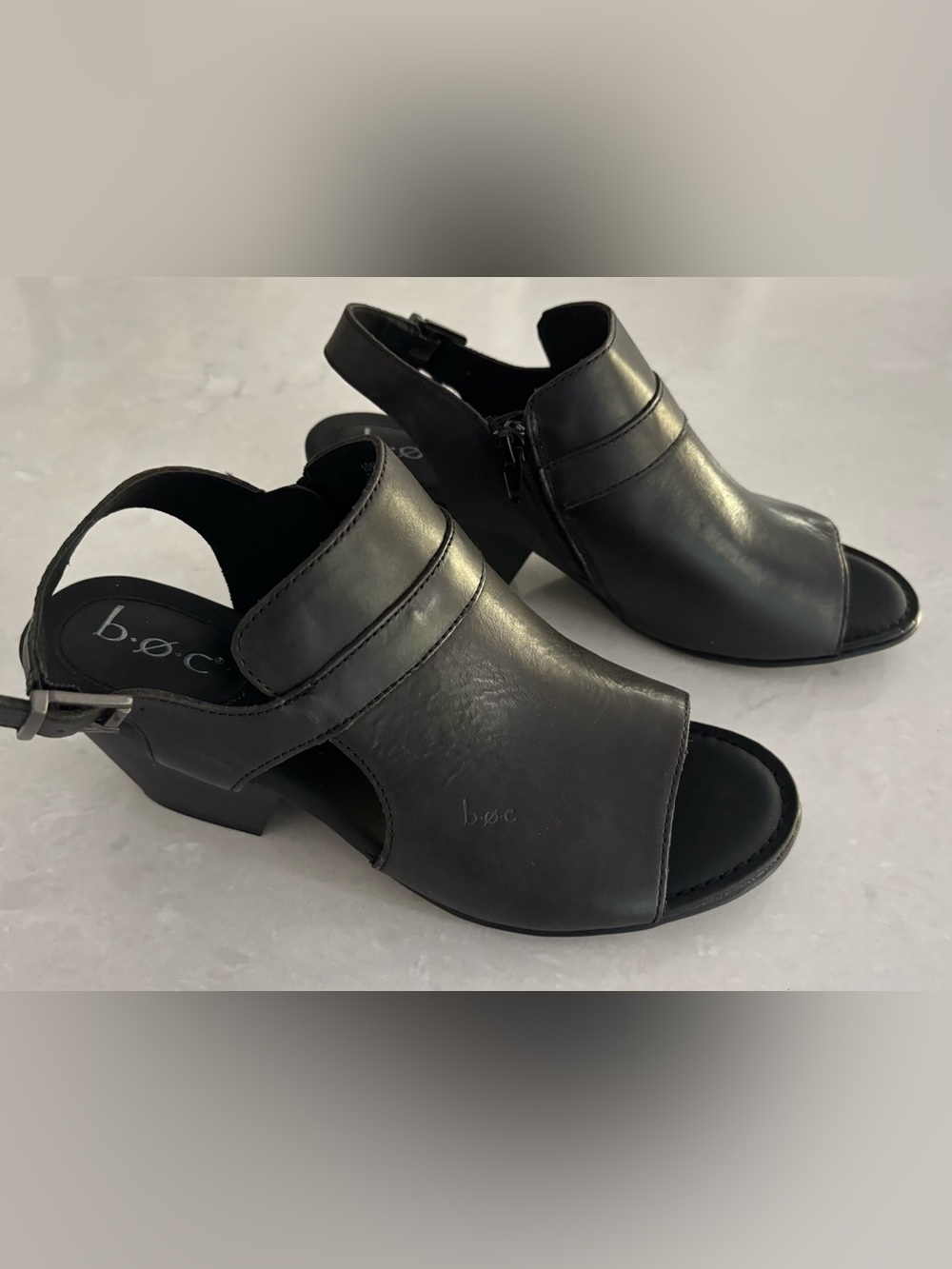 b.o.c. Faustina Black Slingback Heels Size 10 NIB